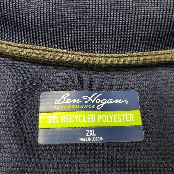 Ben Hogan Performance Polo Shirt Men Size 2XL Blue Golf Short Sleeve - Picture 3 of 8